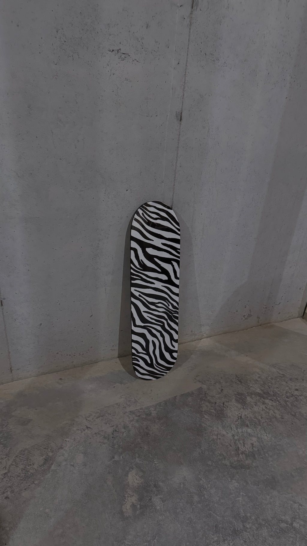 zebra skateboard deck