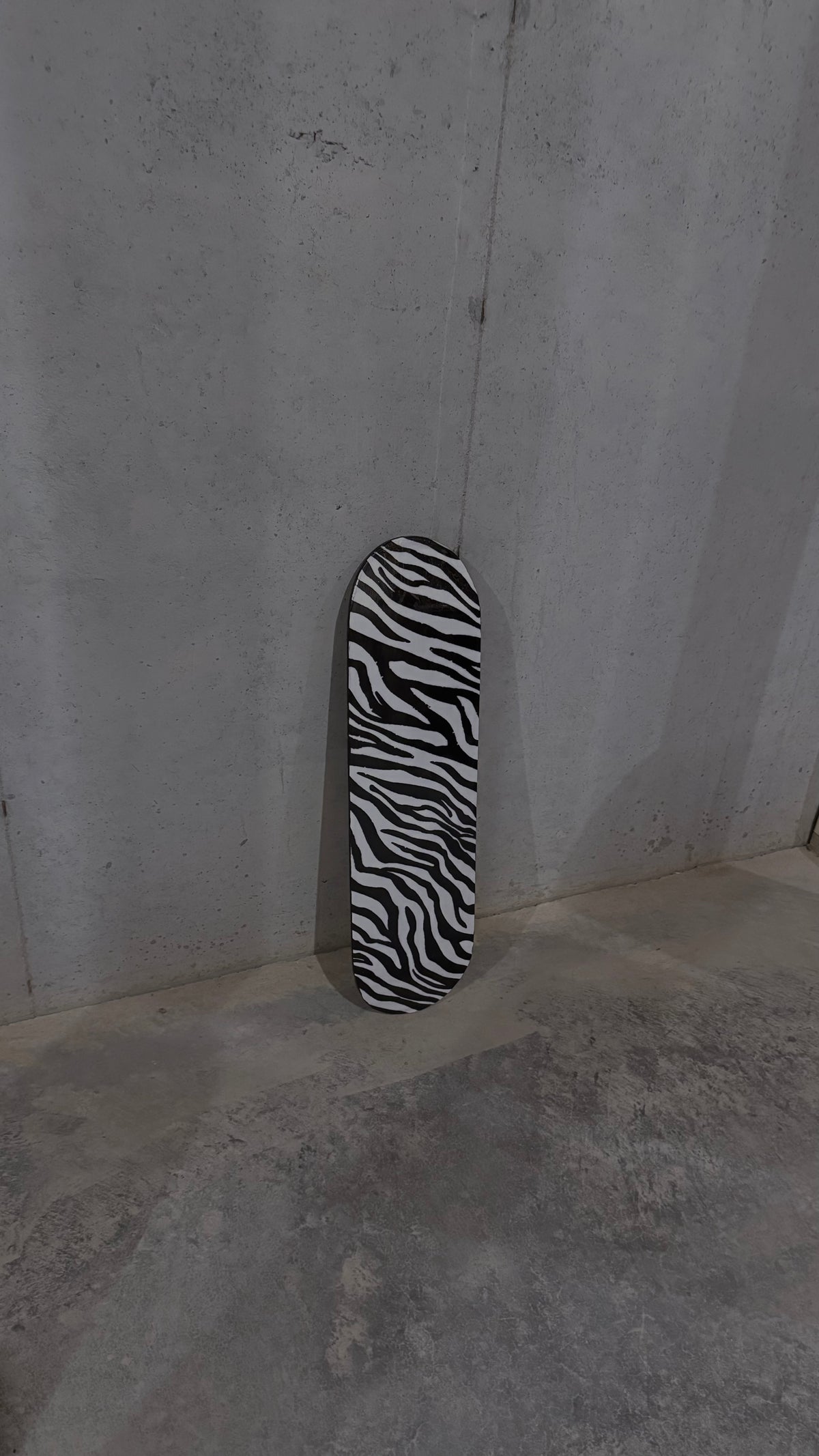 zebra skateboard deck