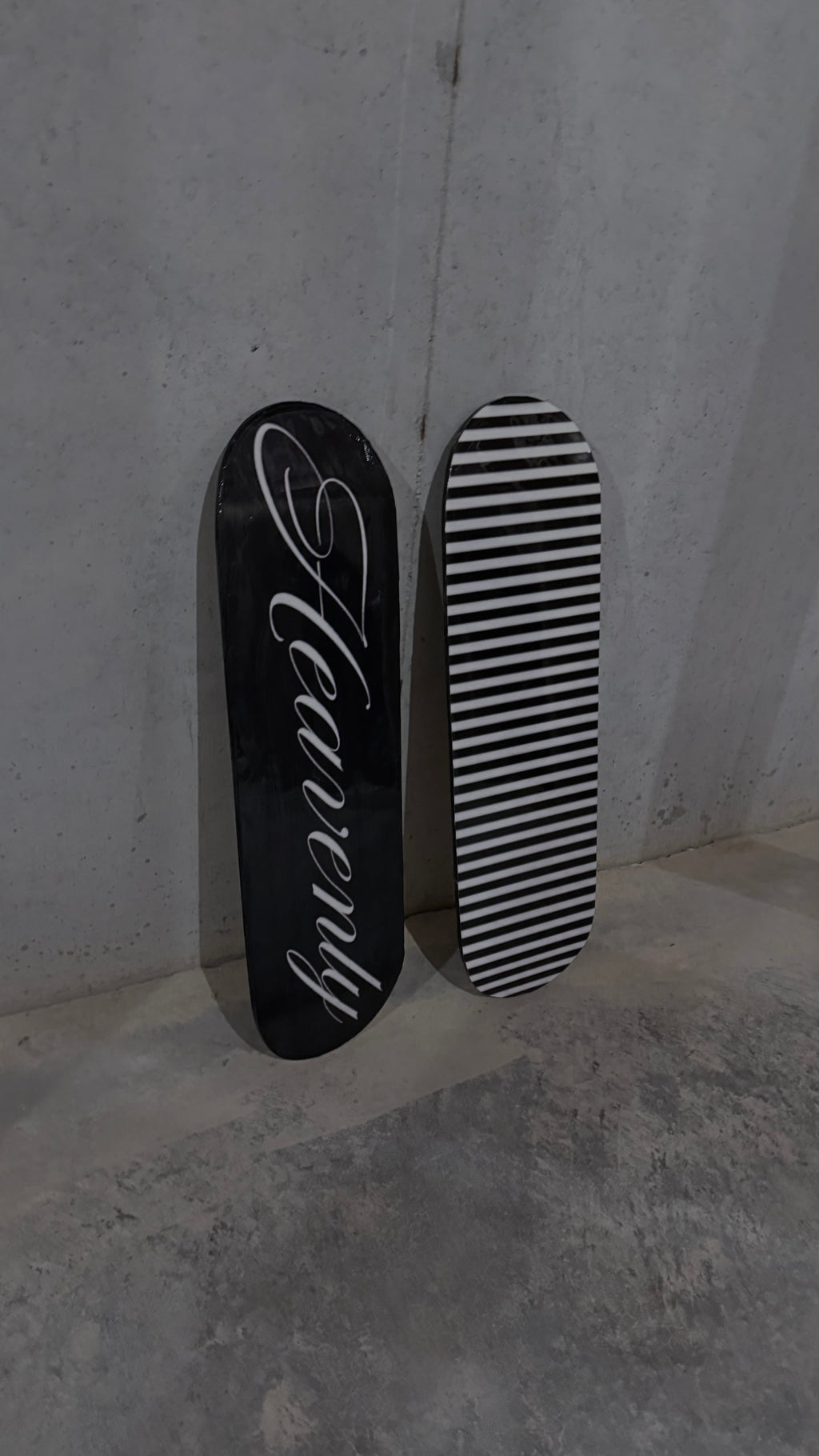 cursive & stripes skateboard deck set