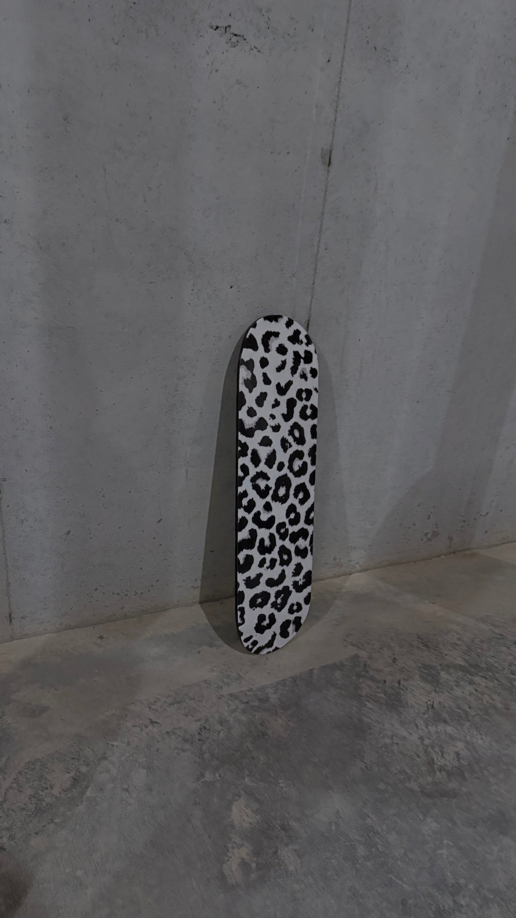 leopard print skateboard deck