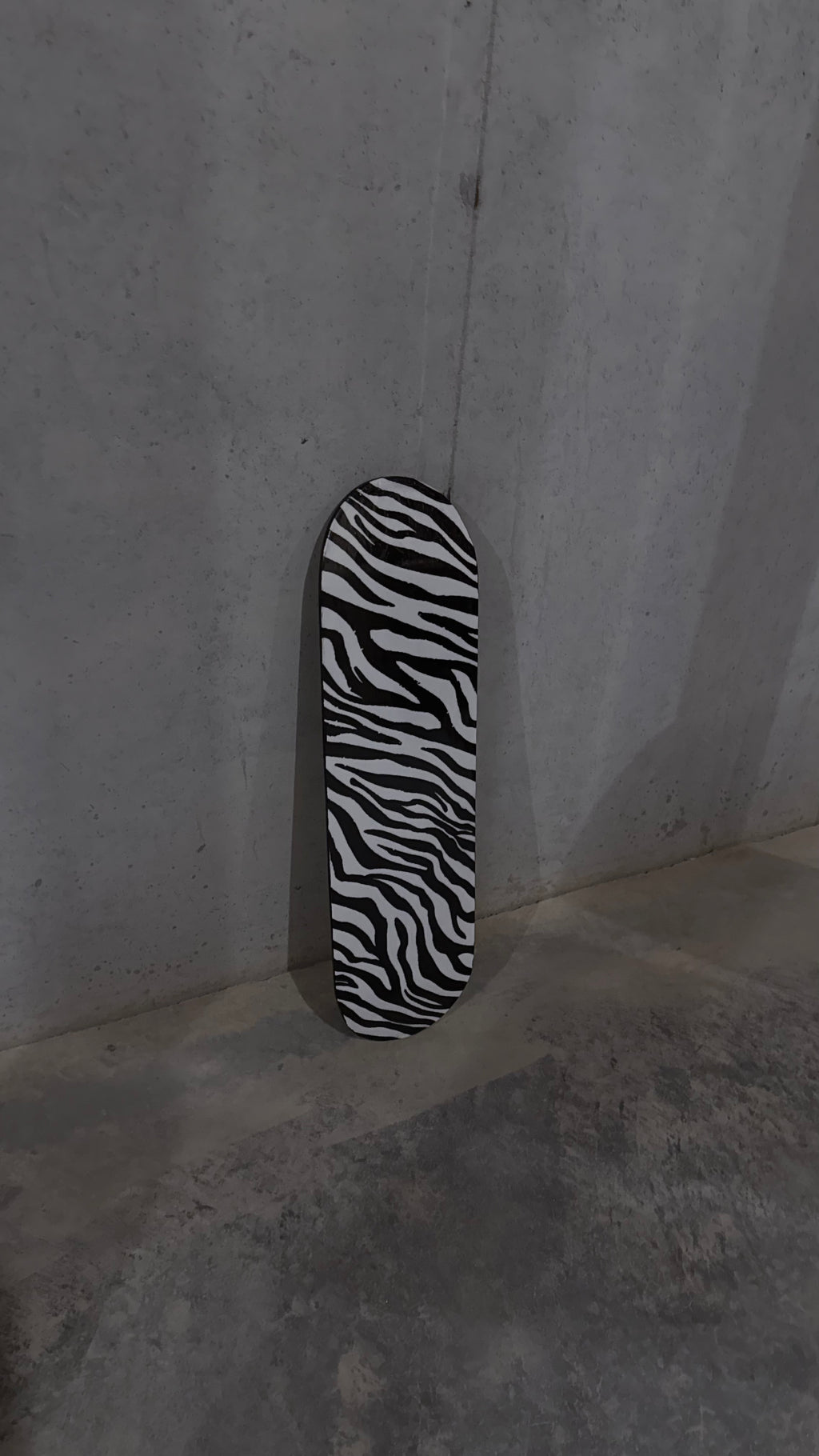 zebra skateboard deck