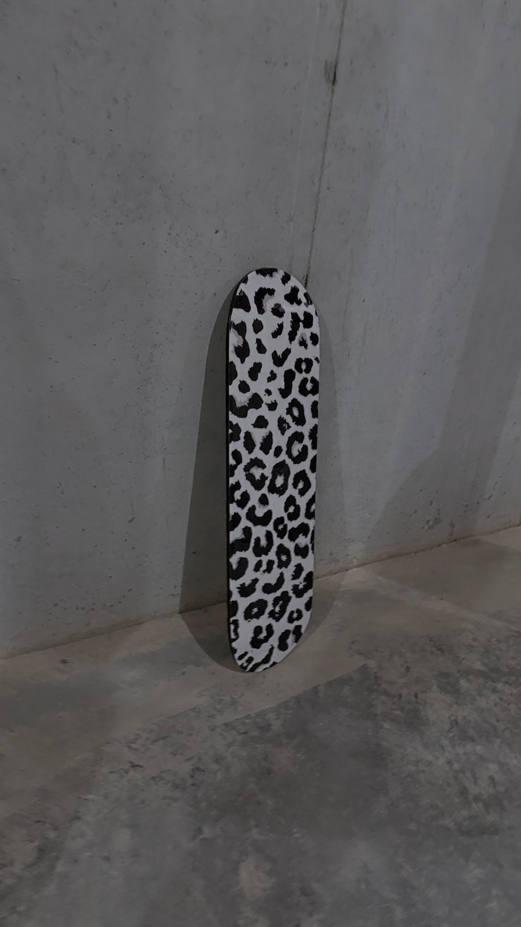 leopard print skateboard deck