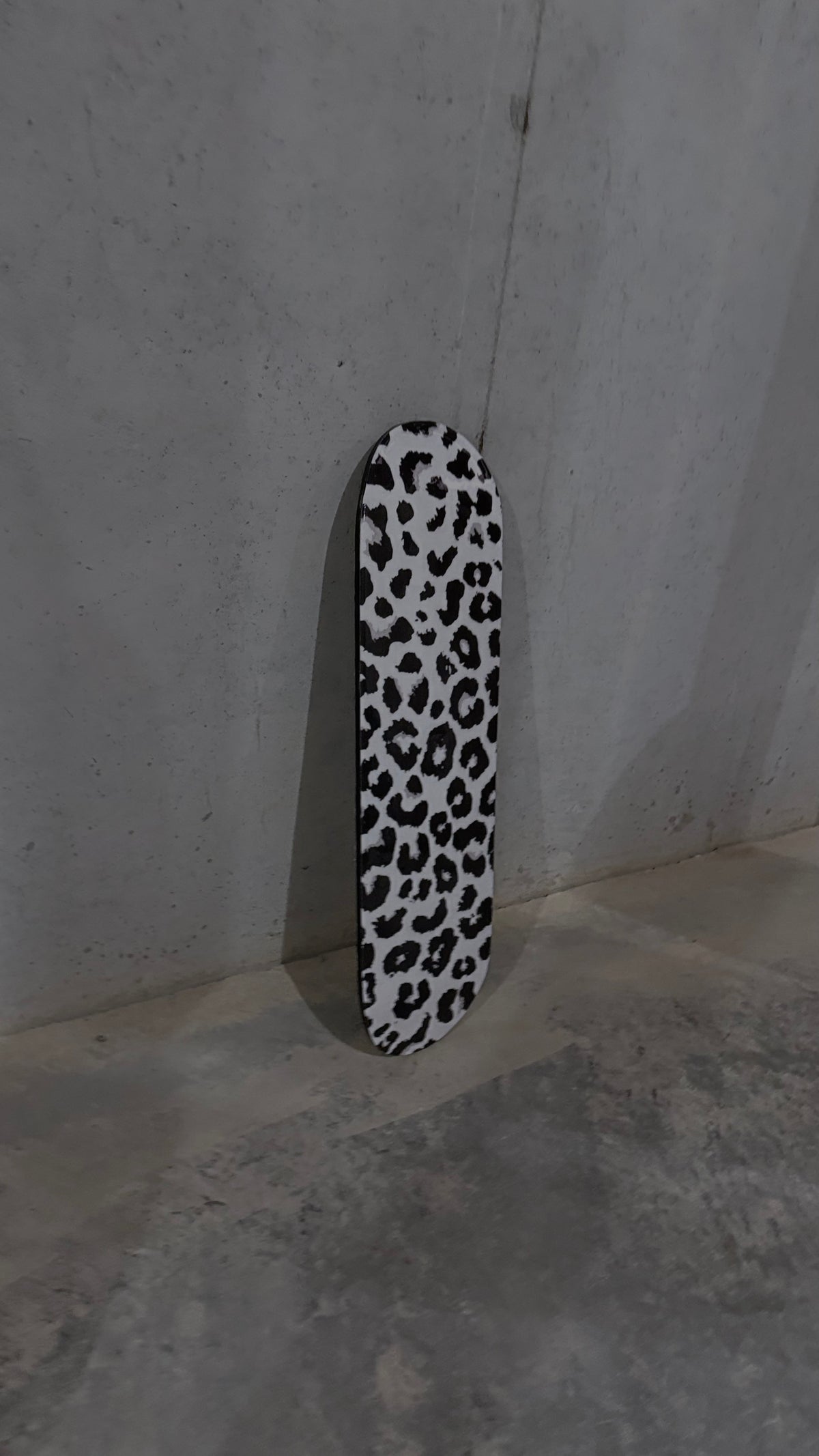 leopard print skateboard deck