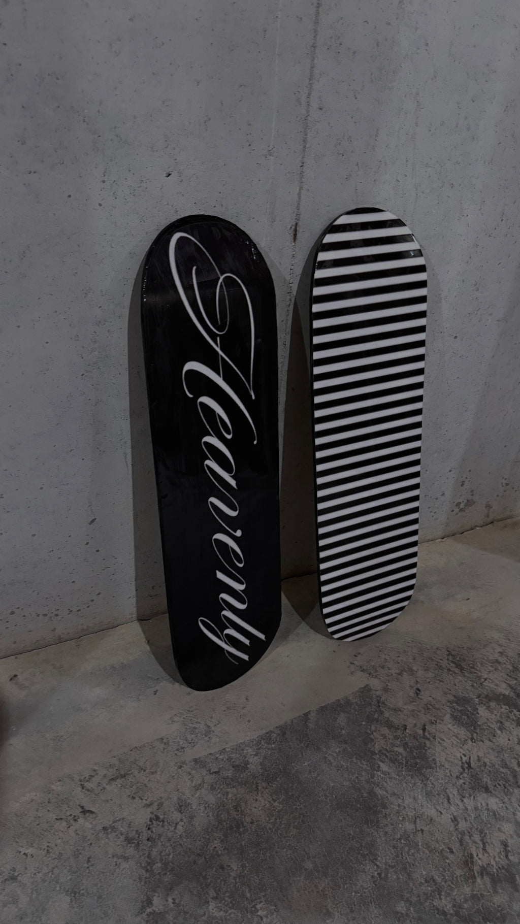 cursive & stripes skateboard deck set