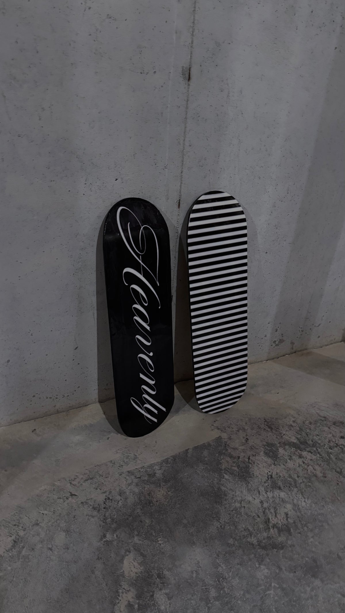 cursive & stripes skateboard deck set