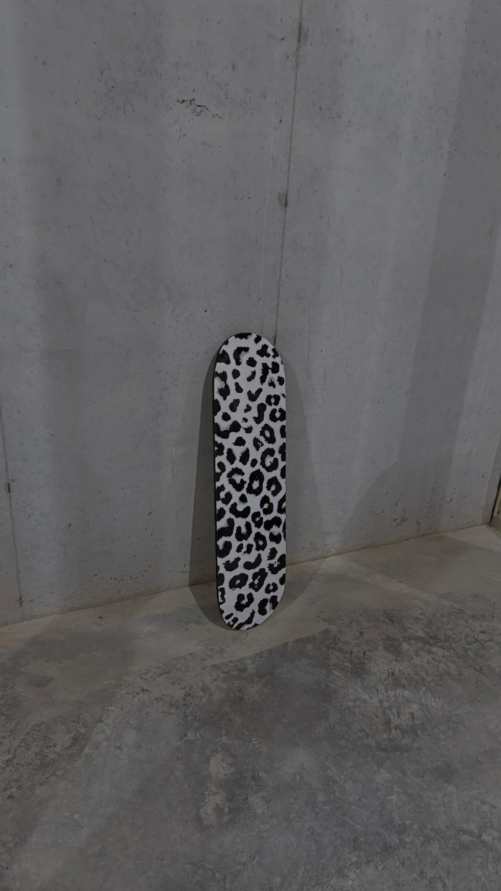 leopard print skateboard deck