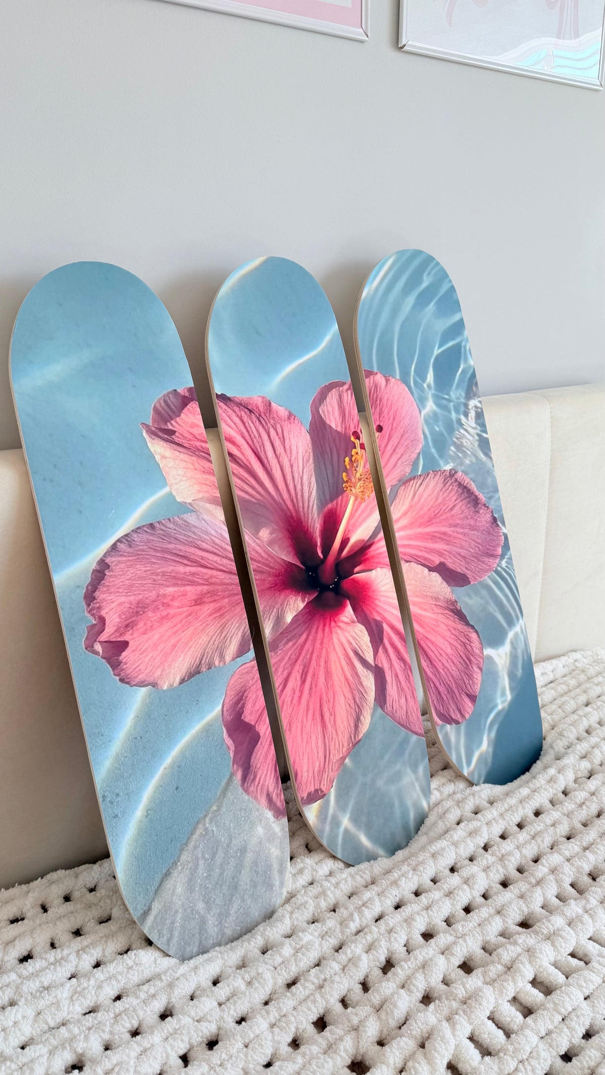 flower skateboard deck set