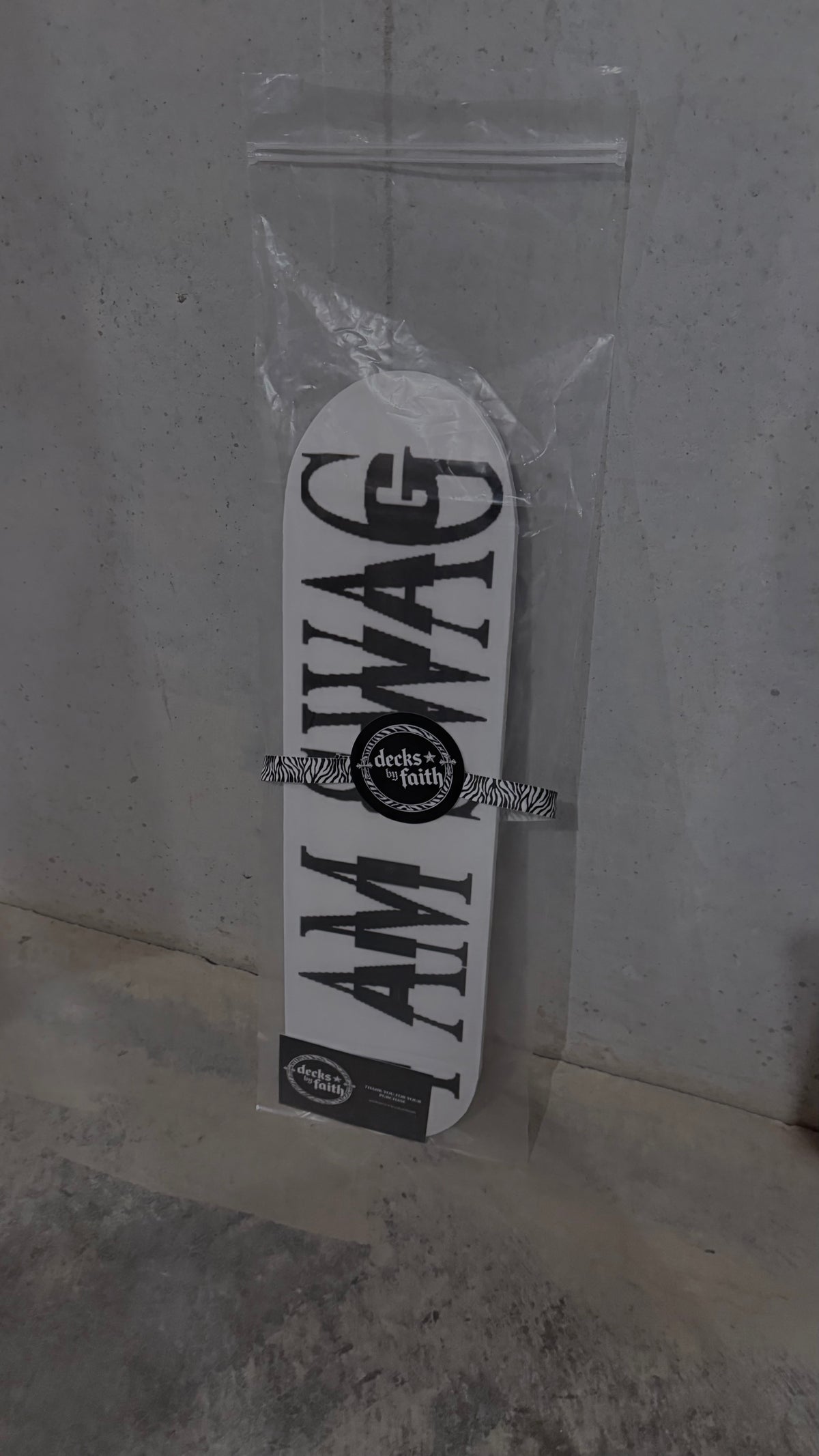 “I AM SWAG” skateboard deck