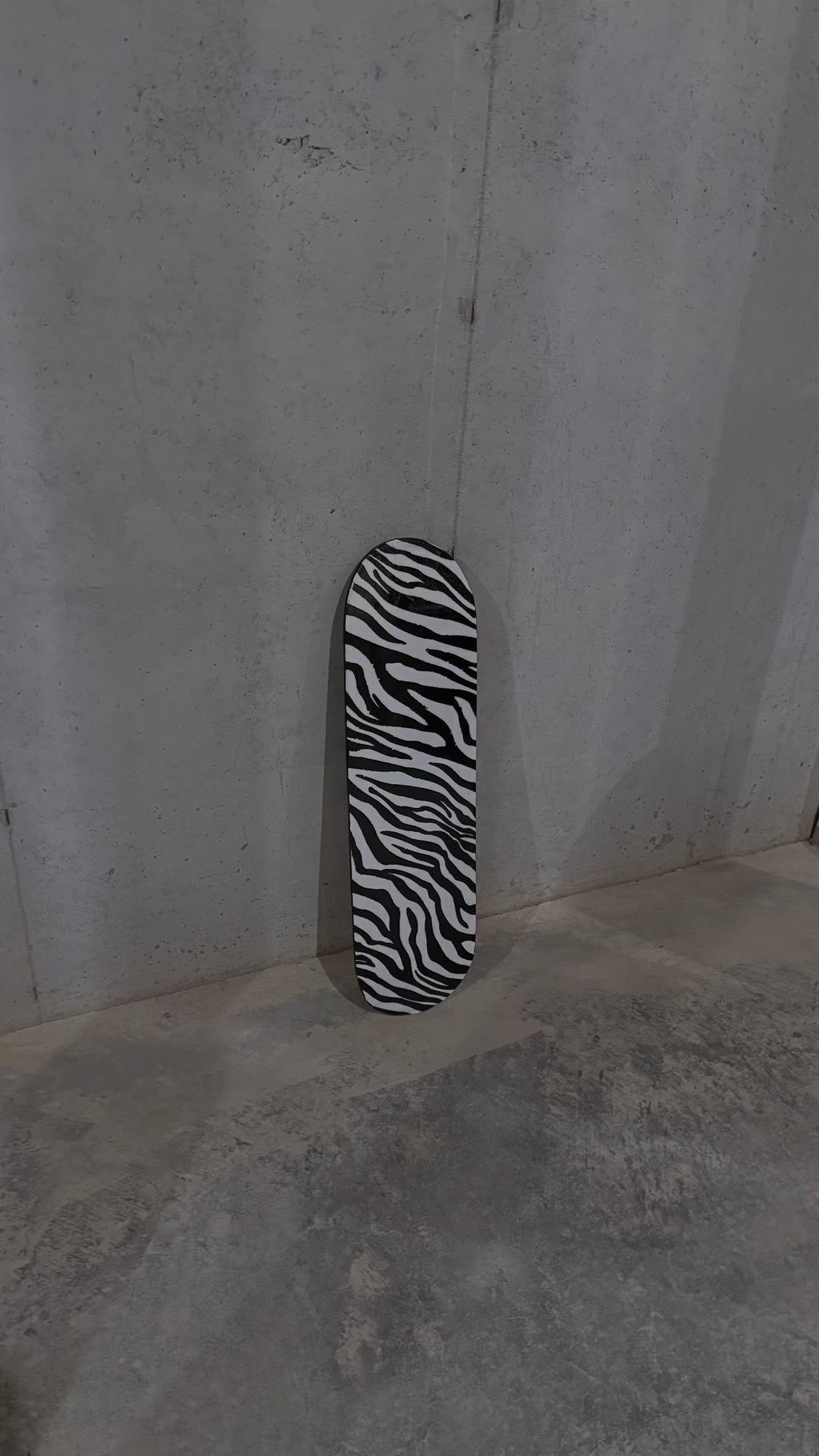 zebra skateboard deck