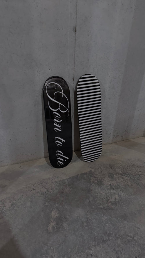 cursive & stripes skateboard deck set