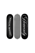 “HEAVENLY” + stripes + chrome hearts skateboard deck set