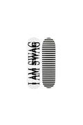 “I AM SWAG” & stripes skateboard deck set