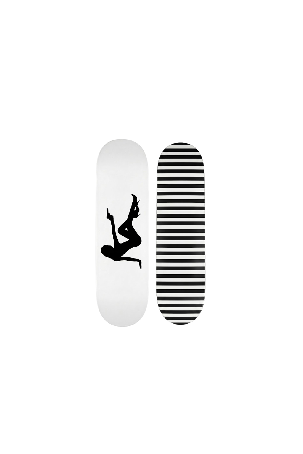 silhouette & stripes skateboard deck set