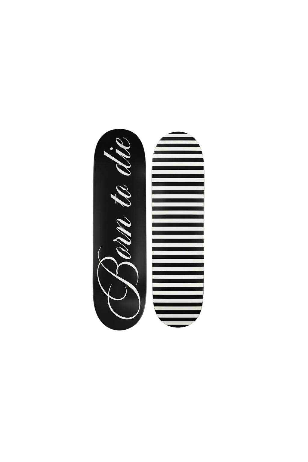 cursive & stripes skateboard deck set