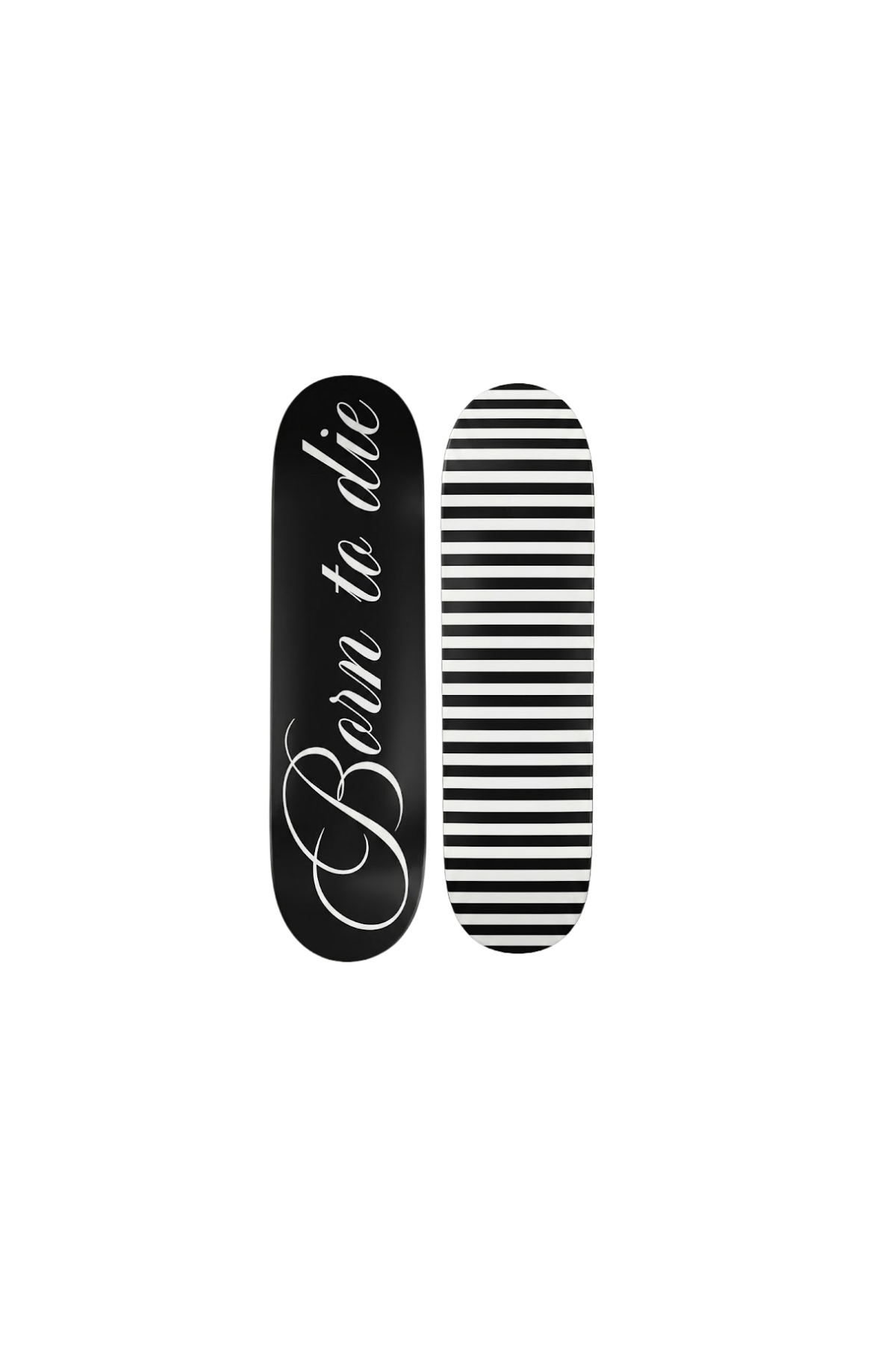 cursive & stripes skateboard deck set